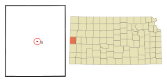 Greeley County Kansas Incorporated and Unincorporated areas Horace Highlighted.svg