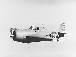 Archivo:Grumman F4F-4 Wildcat of VF-41 in flight, in early 1942 (80-G-7026)