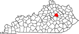 Map of Kentucky highlighting Clark County.svg