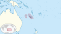 New Caledonia in its region (special marker)