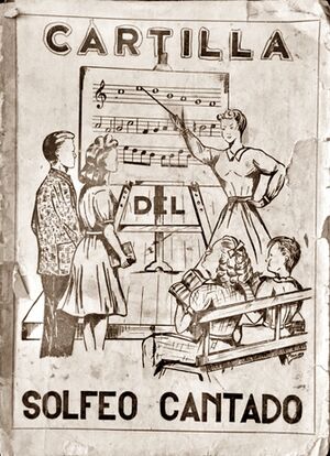 Archivo:Portada de la cartilla del solfeo cantado, creada por Juan Guerrero Urreisti