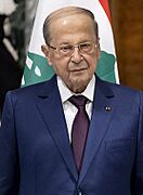 Sergio Mattarella e Michel Aoun al Quirinale nel 2022 (5) (cropped)