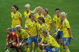 Archivo:Svenska damlandslaget i fotboll 2013