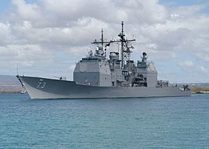 Archivo:US Navy 030903-N-5024R-003 USS Port Royal (DDG 73) departed on deployment