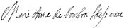 Firma de María Ana de Borbón