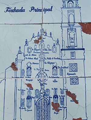 Archivo:Cartela explicativa de la fachada de la Iglesia de San Francisco Javier