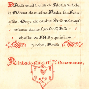 Archivo:Convento San Juan de la Penitencia (Alcalá de Henares 11-10-1508) constituciones, fecha
