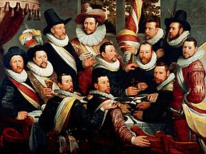 Archivo:Cornelis van Haarlem - Banket van de officieren van de St. Jorisdoelen
