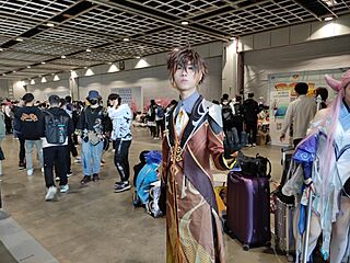Cosplay of Zhongli (Genshin), Nanjing CE 2021.jpg