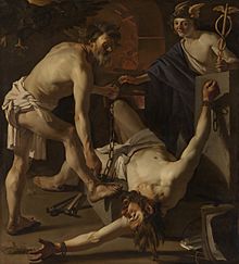 Archivo:Dirck van Baburen - Prometheus Being Chained by Vulcan Rijksmuseum SK-A-1606