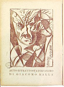 Giacomo Balla (1871-1958) Auto-ritratto stato d'animo (disegno, 1918).jpg