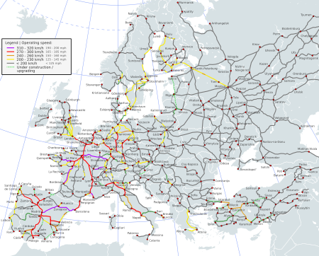 Archivo:High Speed Railroad Map of Europe