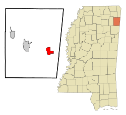 Itawamba County Mississippi Incorporated and Unincorporated areas Tremont Highlighted.svg