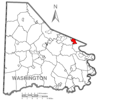 Map of Gastonville, Washington County, Pennsylvania Highlighted.png