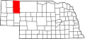 Map of Nebraska highlighting Sheridan County