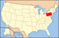 Map of USA PA