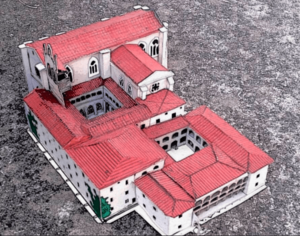 Archivo:Maqueta-boceto del Monasterio de Freslval, Burgos