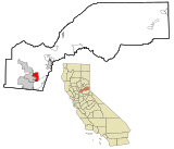 Placer County California Incorporated and Unincorporated areas Loomis Highlighted.svg
