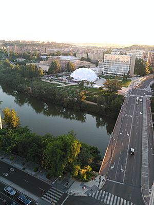 Archivo:Puente de Isabel la Católica en la ciudad de Valladolid