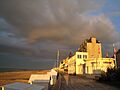 Saint-aubin-sur-mer-calvados-front-de-mer-le-soir