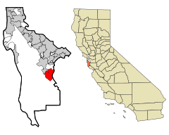 San Mateo County California Incorporated and Unincorporated areas Portola Valley Highlighted.svg