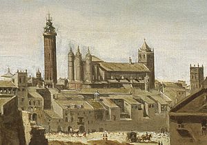 Archivo:Templo mudéjar del Pilar en 1647