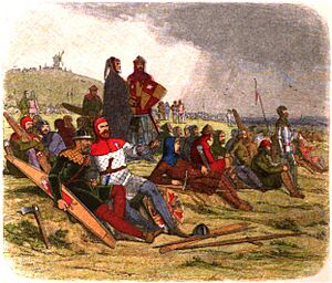 Archivo:A Chronicle of England - Page 300 - The English Wait for the French at Crecy