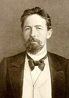 Archivo:Anton Chekhov with bow-tie sepia image