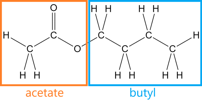 Butyl acetate ester example
