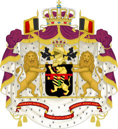 Coat of arms of a former King of the Belgians.svg