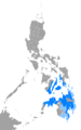 Distribution of cebuano language
