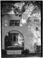 East elevation-Detail - Walter Luther Dodge House, 950 North Kings Road, West Hollywood District, Los Angeles, Los Angeles County, CA HABS CAL,19-LOSAN,27-10