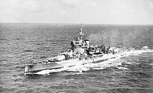 Archivo:HMS Warspite, Indian Ocean 1942