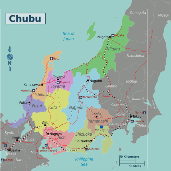Japan chubu Map