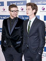 Archivo:Justin Timberlake - Andrew Garfield - La red social - Madrid