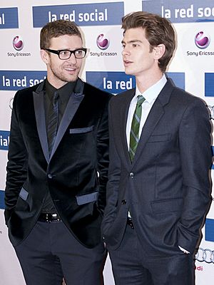 Archivo:Justin Timberlake - Andrew Garfield - La red social - Madrid