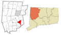 Litchfield County Connecticut Incorporated and Unincorporated areas Thomaston Highlighted 2010