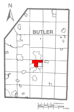 Map of Homeacre-Lyndora, Butler County, Pennsylvania Highlighted.png