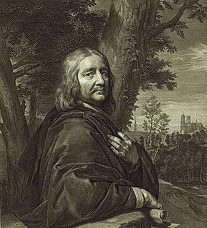Archivo:Philippe de Champaigne (autoportrait, gravure de Gérard Edelinck)