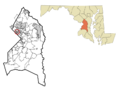 Prince George's County Maryland Incorporated and Unincorporated areas North Brentwood Highlighted