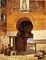 Puerta árabe de la plaza de armas en el puente de Alcántara de Toledo (Museo del Prado)