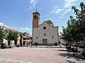 Salinas. Iglesia de San Antonio Abad y plaza España