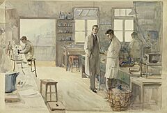 Archivo:The Laboratory at Strand House, Portugal Street, London, 1917 Art.IWMART4748