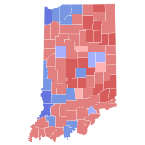 Archivo:2012 Indiana gubernatorial election results map by county