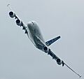 A380 im schnellen Vorbeiflug
