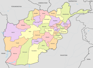 Afghanistan, administrative divisions - et - colored.svg