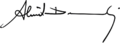 Ahmet Davutoğlu signature