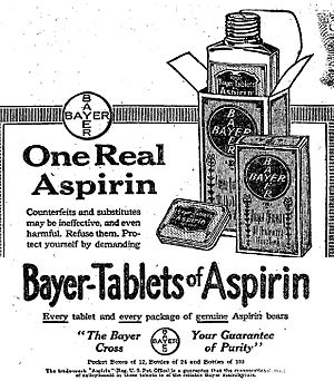 Archivo:Bayer Aspirin ad, NYT, February 19, 1917