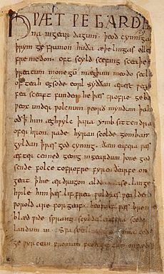 Archivo:Beowulf Cotton MS Vitellius A XV f. 132r