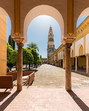 Archivo:Cordoba Cathedral 2024 - Patio with tower
